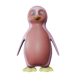 PinkFYellowFeet - front view