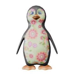 Green Floral D - front view