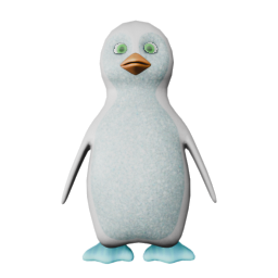 Glitter Blue Down - front view