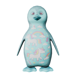 Glitter B Head in Clouds - front view