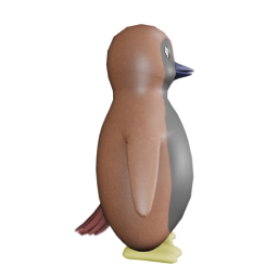 BlueBeakYellowF - side view