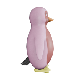 PinkFYellowFeet - side view