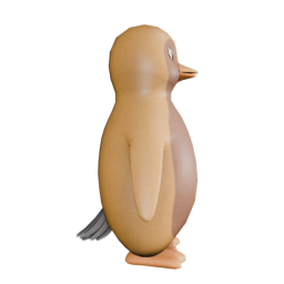 Feathers: Pumpkin F - side view