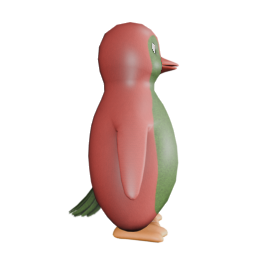 RedSweaterFeathers - side view