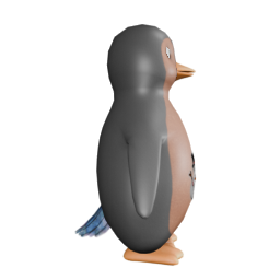 Blue Acid Wash T - side view