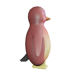 WaterColourRedDwn - side view