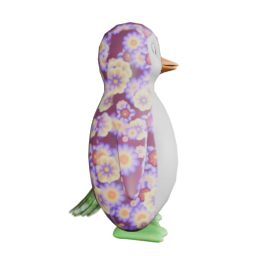 Maroon Floral F - side view