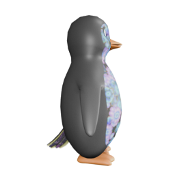 Black Floral D - side view