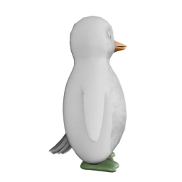 SnowDwnXmasGreenFt - side view