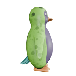 oO Green Alien Looks - side view