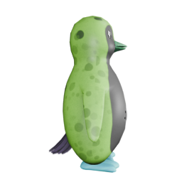 AlienTurquoiseSpots - side view