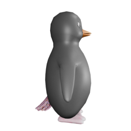 cupcake tail - side view