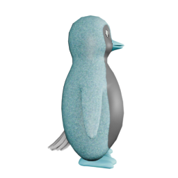 Glitter Blue Feathers - side view