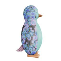 Black Floral FEATHER F - side view