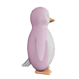 Blue Floral DOWN - side view