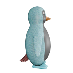 Glitter Blue Feathers Boy - side view