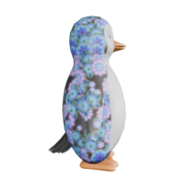 oO BlackFloralPure - side view